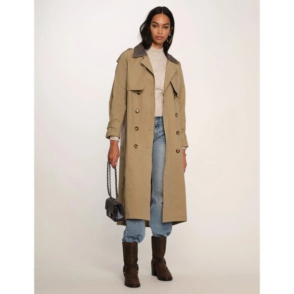 HEARTLOOM Daneela Trench Coat in Chino Small New Womens Jacket - Picture 12 of 13